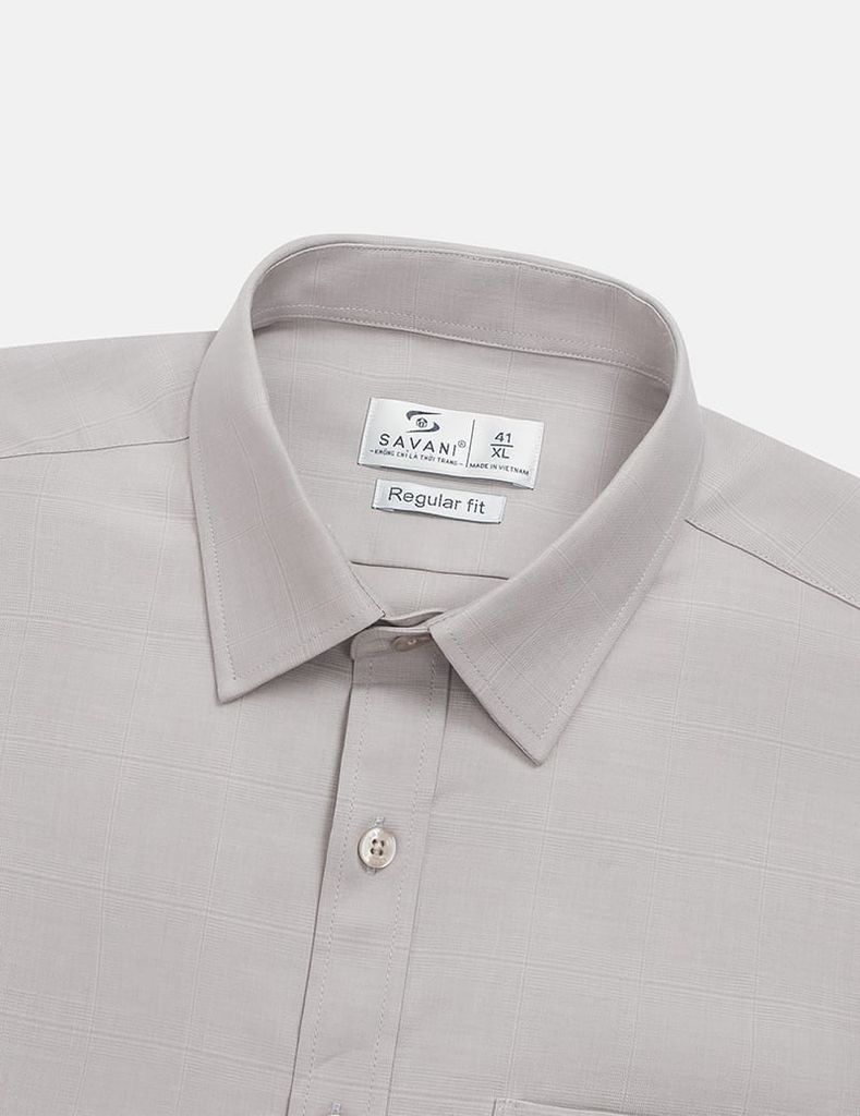 Áo sơ mi nam ngắn tay tà bằng có túi