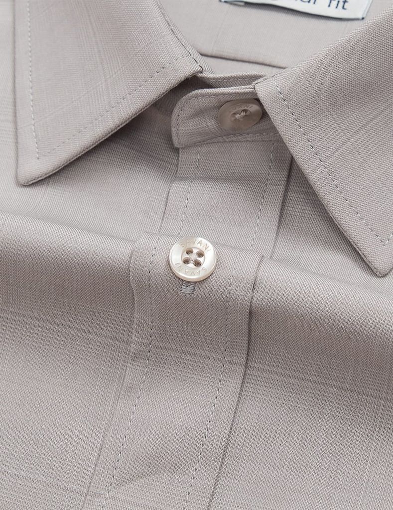 Áo sơ mi nam ngắn tay tà bằng có túi