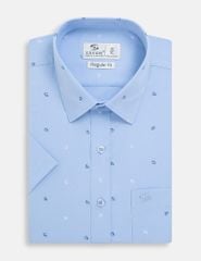 Áo sơ mi ngắn tay nam tà bằng có túi