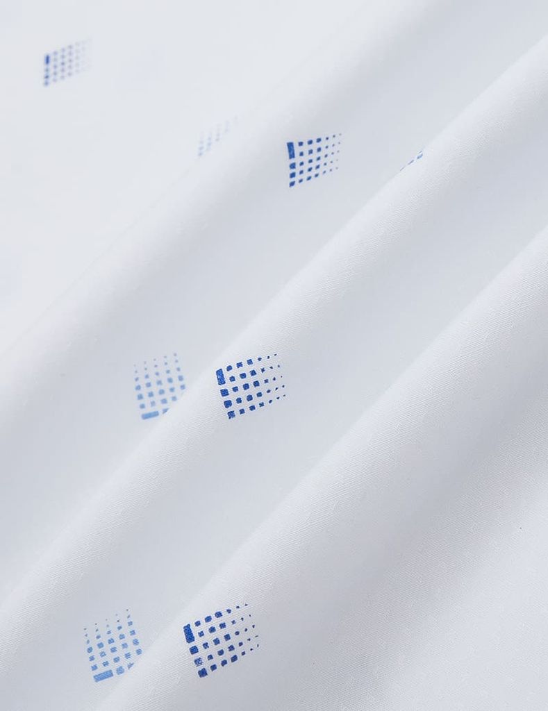 Áo sơ mi ngắn tay nam tà bằng có túi