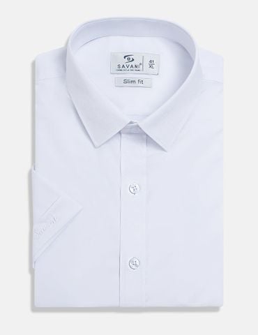 Áo sơ mi nam ngắn tay tà lượn không túi
