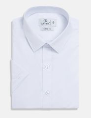 Áo sơ mi nam ngắn tay tà lượn không túi