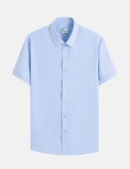 Áo sơ mi nam ngắn tay tà lượn không túi