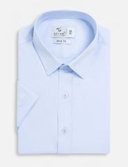 Áo sơ mi nam ngắn tay tà lượn không túi