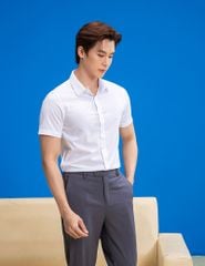 Áo sơ mi ngắn tay nam tà lượn không túi