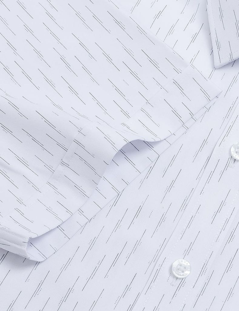 Áo sơ mi ngắn tay nam tà lượn không túi