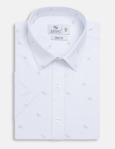 Áo sơ mi ngắn tay nam tà lượn không túi