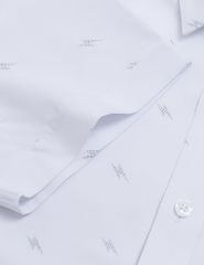 Áo sơ mi ngắn tay nam tà lượn không túi