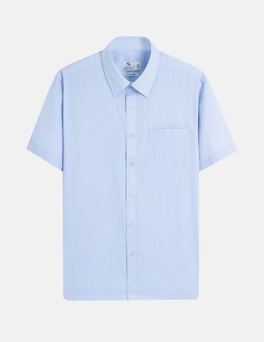 Áo sơ mi nam ngắn tay tà bằng có túi