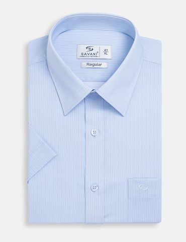 Áo sơ mi nam ngắn tay tà bằng có túi