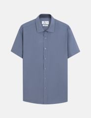 Sơ mi nam ngắn tay tà lượn không túi