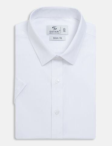 Sơ mi nam ngắn tay tà lượn không túi