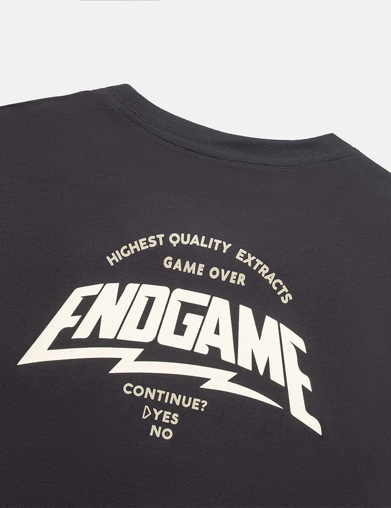 Áo T-shirt ngắn tay nam cổ tròn bo rib in cao su trước ngực dáng suông rộng