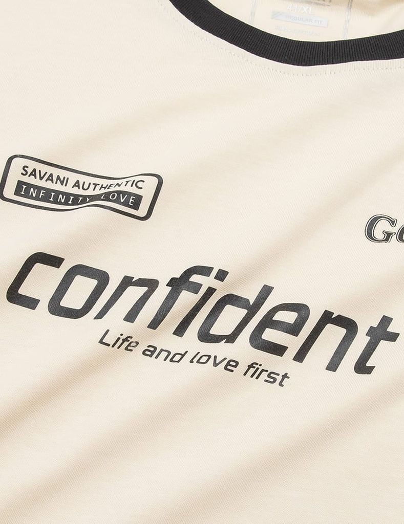 Áo t-shirt nam cổ bo rib khác màu phối vai tay