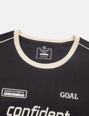 Áo t-shirt nam cổ bo rib khác màu phối vai tay