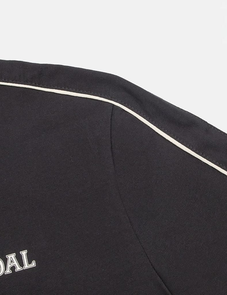 Áo t-shirt nam cổ bo rib khác màu phối vai tay