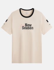 Áo thun ngắn tay cổ tròn nam hình in trước ngực