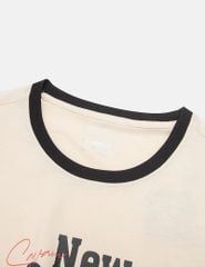 Áo thun ngắn tay cổ tròn nam hình in trước ngực