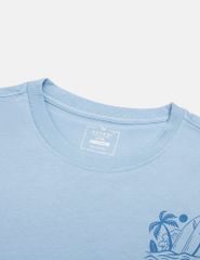 Áo thun ngắn tay cổ tròn nam hình in trước ngực dáng suông rộng