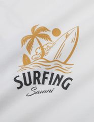 Áo thun ngắn tay cổ tròn nam hình in trước ngực dáng suông rộng