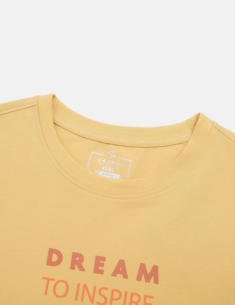 Áo T-shirt cổ tròn nam hình in trước ngực