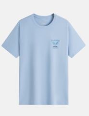 Áo t-shirt ngắn tay nam cổ tròn in trước ngực