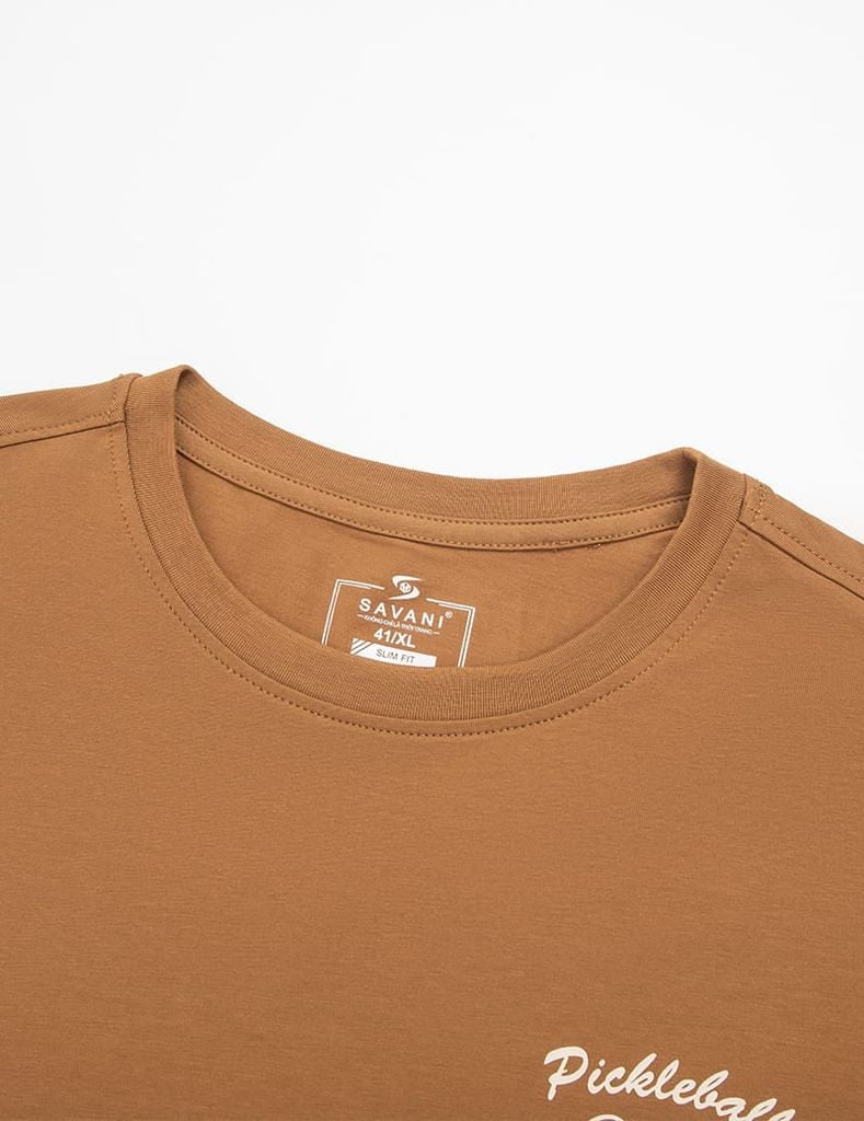 Áo t-shirt ngắn tay nam cổ tròn in trước ngực