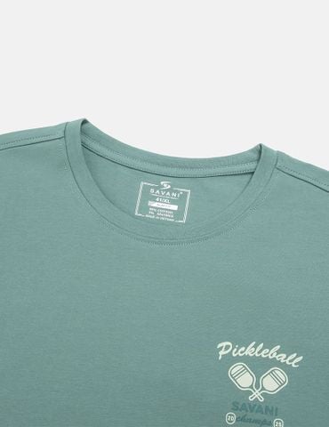 Áo t-shirt ngắn tay nam cổ tròn in trước ngực