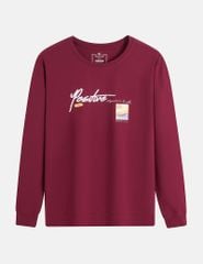 Áo thun dài tay nam cổ tròn hình in trước ngực