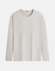 Áo thun dài tay cổ tròn nam thêu logo