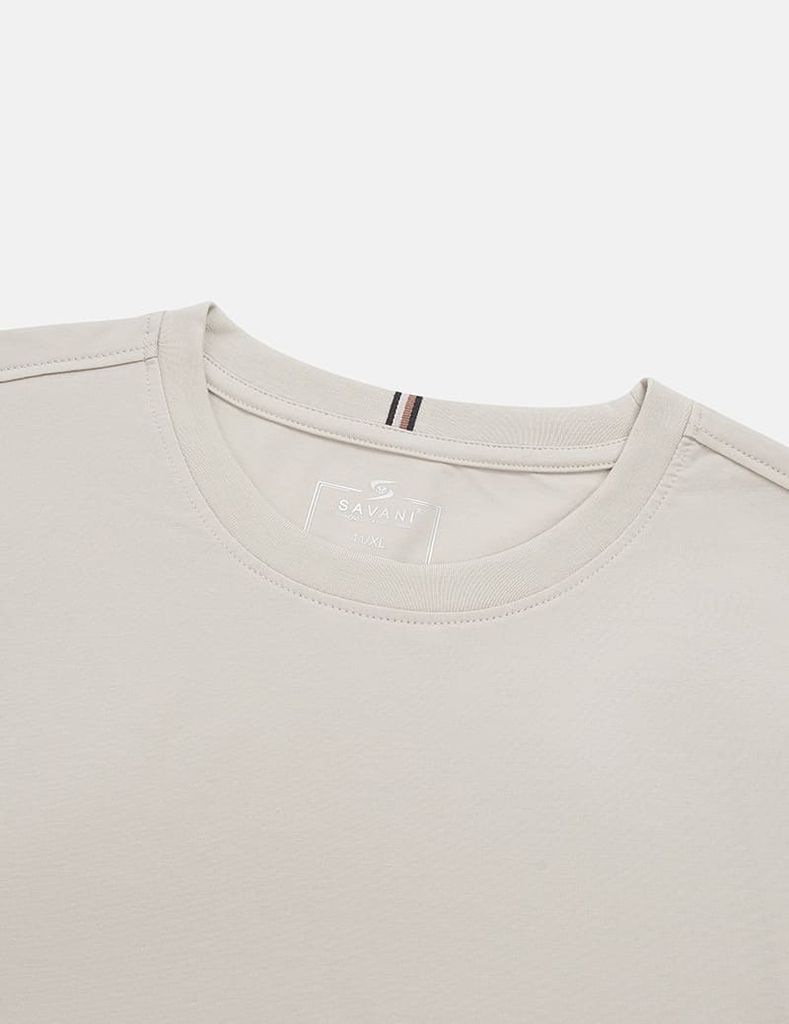 Áo thun dài tay cổ tròn nam thêu logo