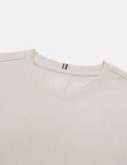 Áo thun dài tay cổ tròn nam thêu logo