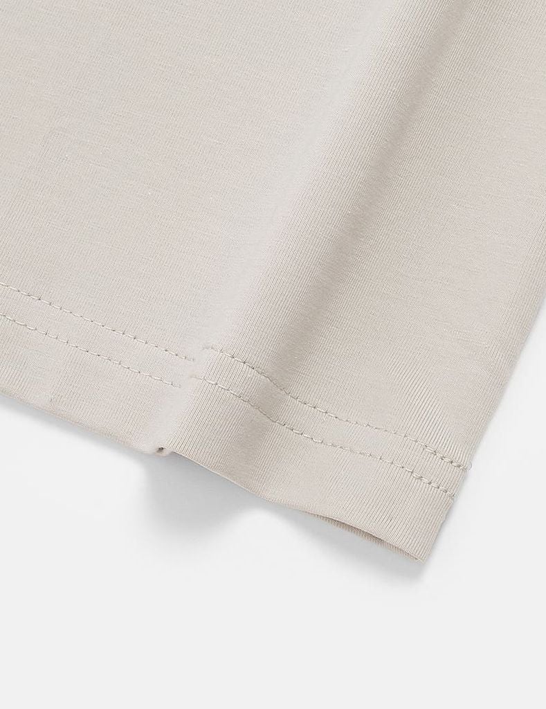 Áo thun dài tay cổ tròn nam thêu logo