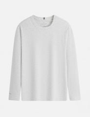 Áo thun dài tay cổ tròn nam thêu logo