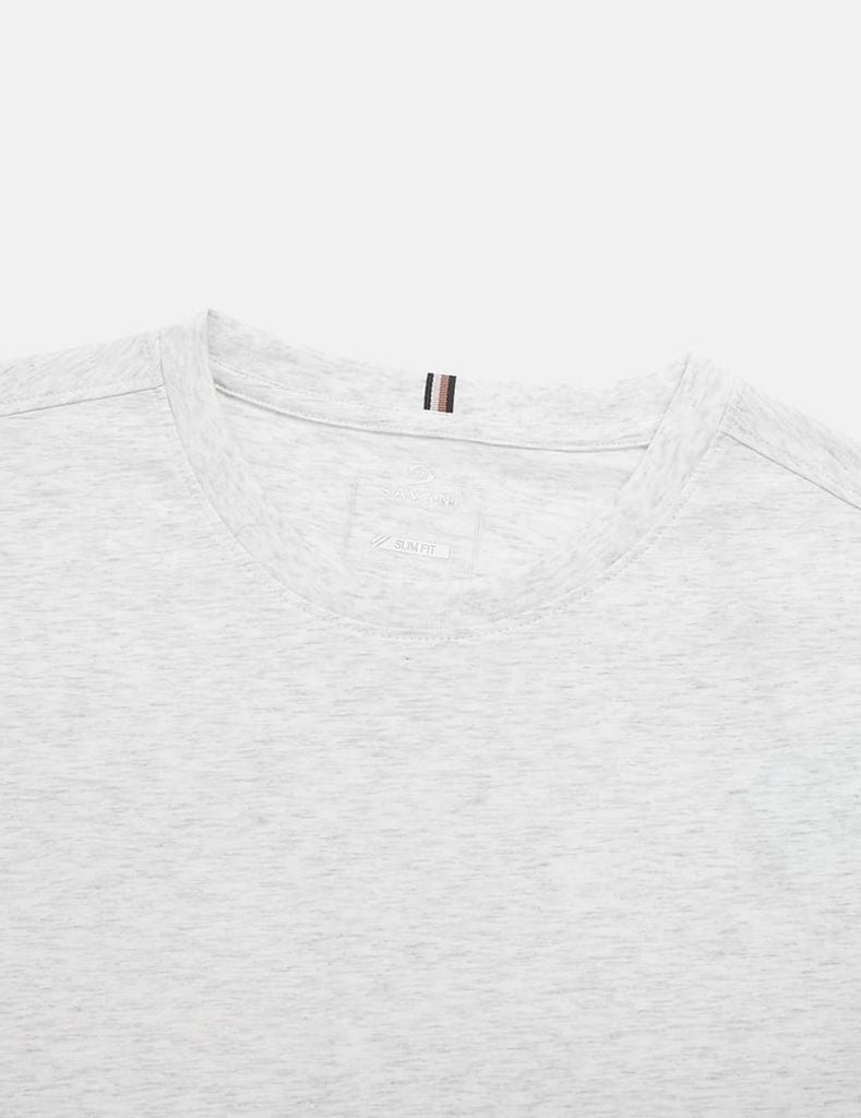 Áo thun dài tay cổ tròn nam thêu logo