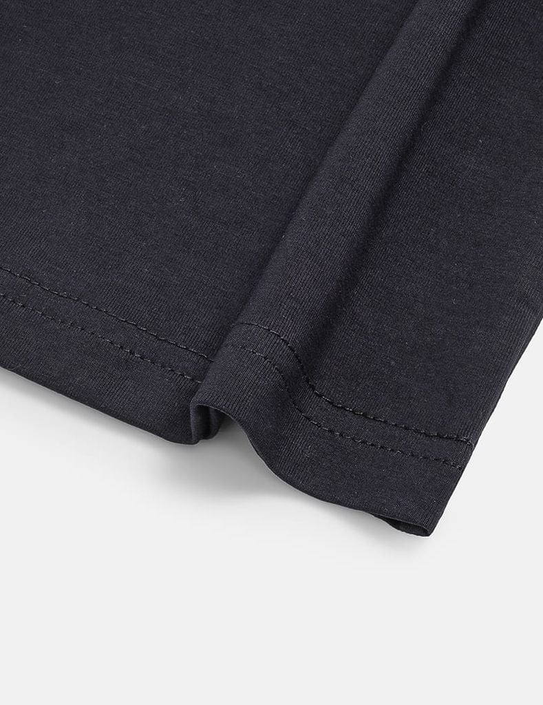 Áo thun dài tay cổ tròn nam thêu logo