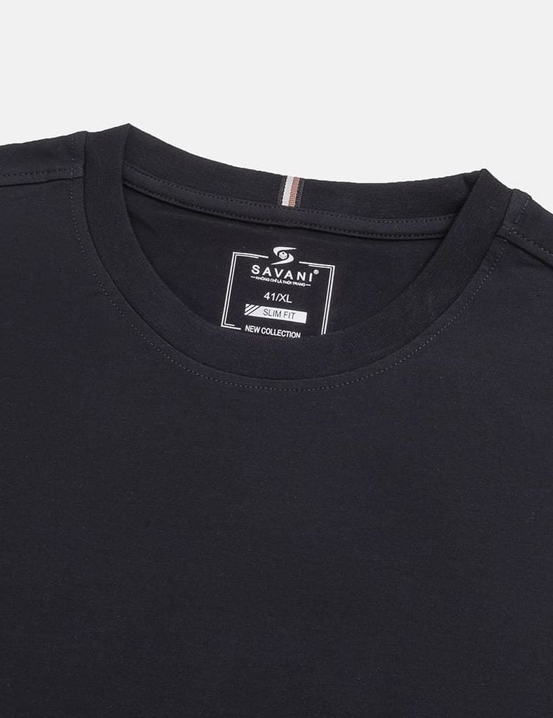 Áo thun dài tay cổ tròn nam thêu logo