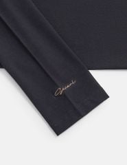 Áo thun dài tay cổ tròn nam thêu logo