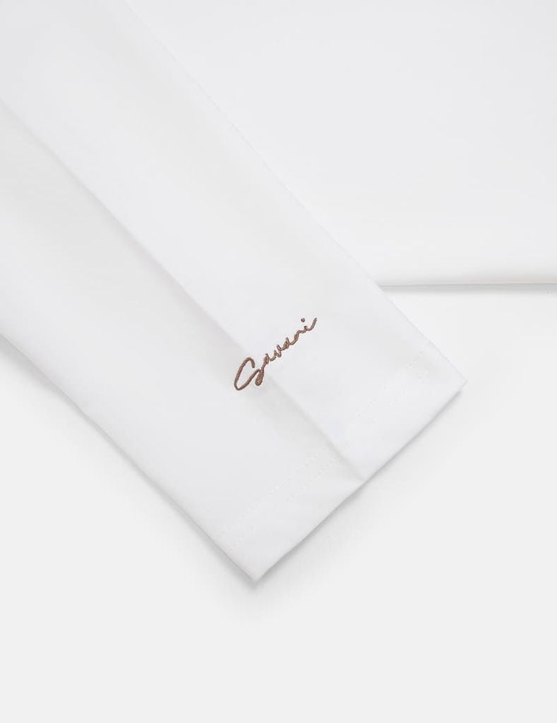 Áo thun dài tay cổ tròn nam thêu logo