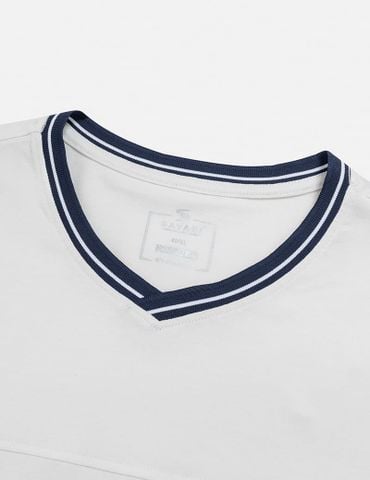 Áo thun nam cổ tim may can ngang ngực