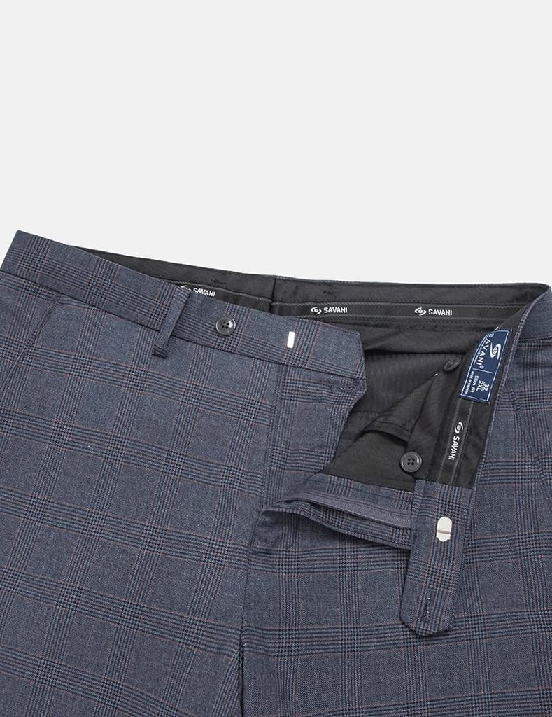 Quần âu nam kẻ cạp thường