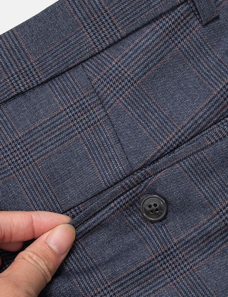 Quần âu nam kẻ cạp thường