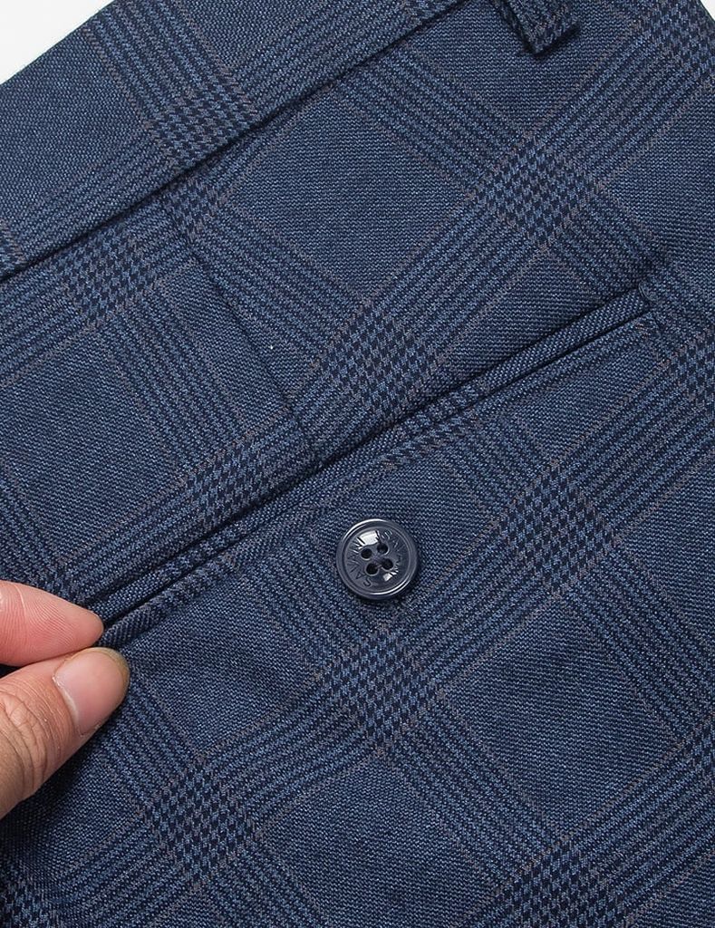 Quần âu nam kẻ cạp thường