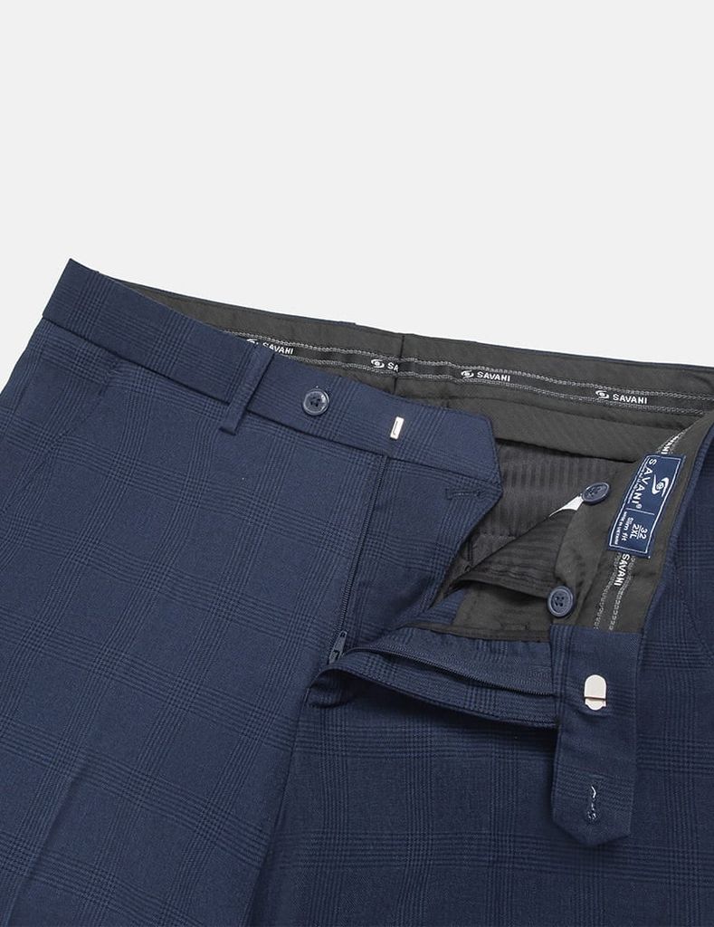 Quần âu nam kẻ cạp thường