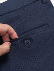 Quần âu nam kẻ cạp thường