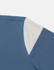 Áo t-shirt ngắn tay cổ tròn nam vai can vải phối