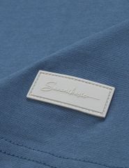 Áo t-shirt ngắn tay cổ tròn nam vai can vải phối