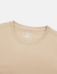 Áo t-shirt ngắn tay cổ tròn nam vai can vải phối