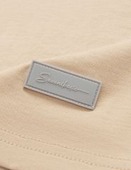 Áo t-shirt ngắn tay cổ tròn nam vai can vải phối