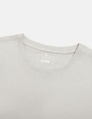Áo t-shirt ngắn tay cổ tròn nam vai can vải phối